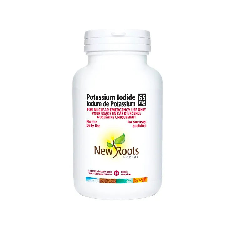New Roots, Potassium Iodide, 65mg, 60 Tablets – Ihealth BC