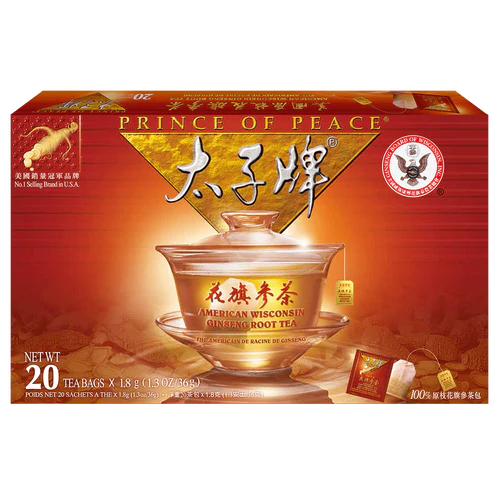 Prince of Peace American Ginseng Root Tea, 20 tea bags