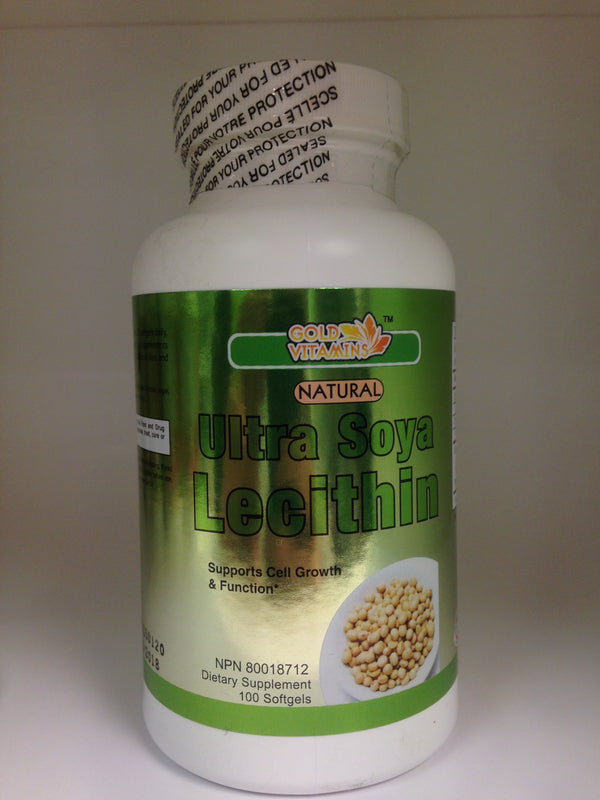 GOLD VITAMINS SOY LECITHIN 100 CAPSULES